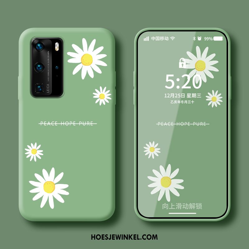 Huawei P40 Pro Hoesje Siliconen Persoonlijk Scheppend, Huawei P40 Pro Hoesje Lovers Trendy Merk