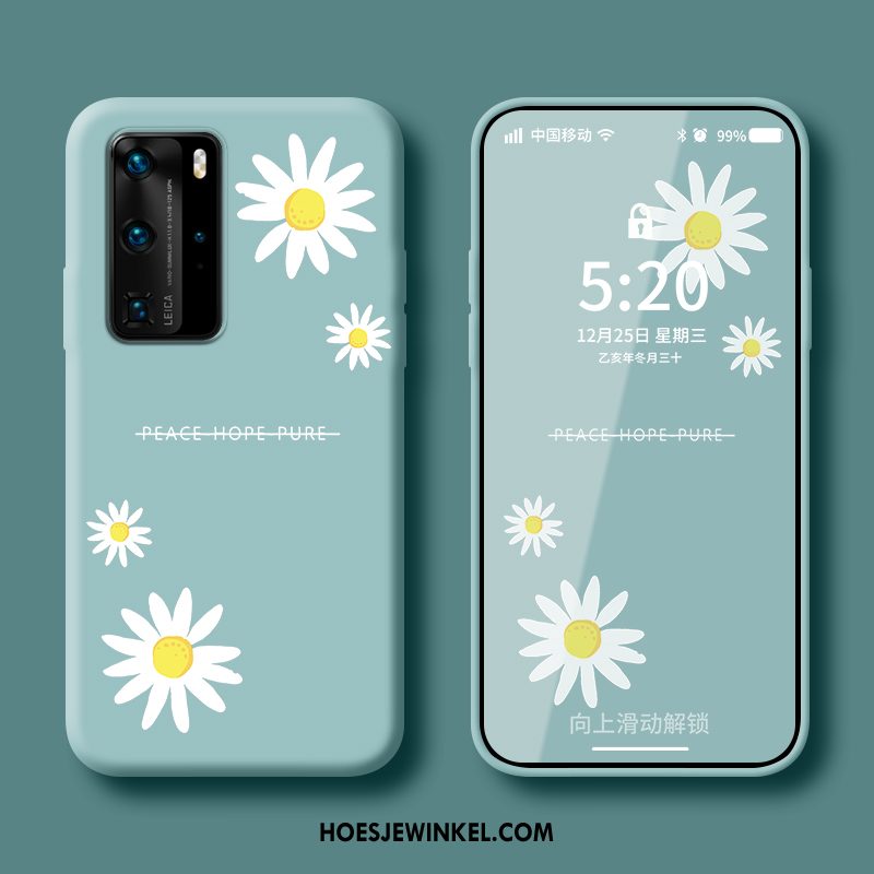 Huawei P40 Pro Hoesje Siliconen Persoonlijk Scheppend, Huawei P40 Pro Hoesje Lovers Trendy Merk