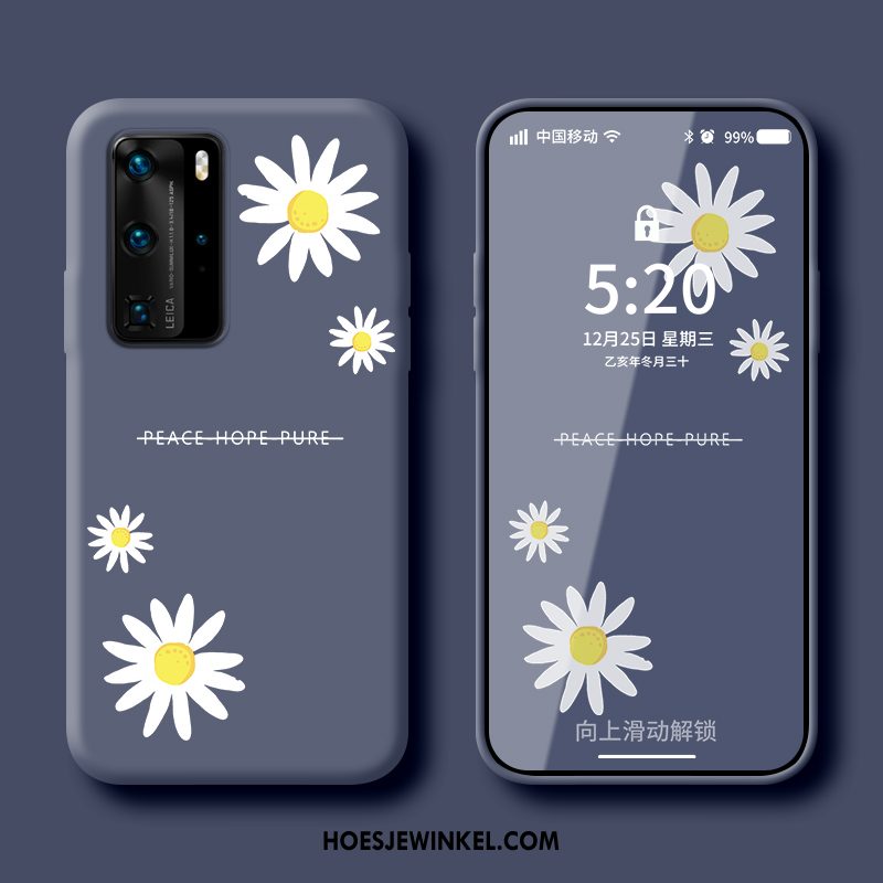 Huawei P40 Pro Hoesje Siliconen Persoonlijk Scheppend, Huawei P40 Pro Hoesje Lovers Trendy Merk