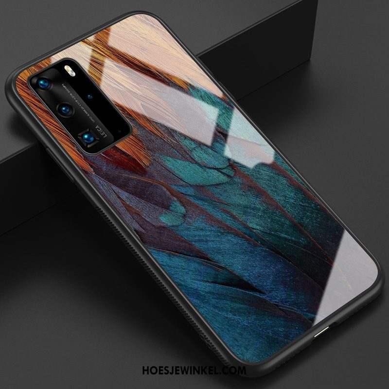 Huawei P40 Pro Hoesje Spiegel Glas Bescherming, Huawei P40 Pro Hoesje Siliconen Hoes