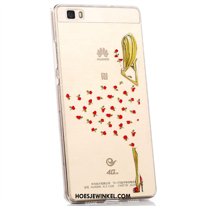 Huawei P8 Hoesje All Inclusive Anti-fall Bescherming, Huawei P8 Hoesje Doorzichtig Siliconen