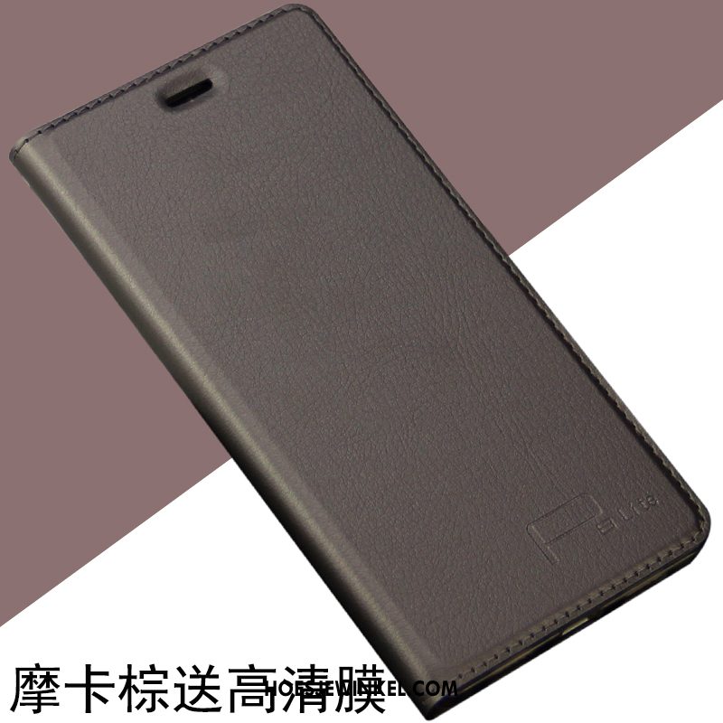 Huawei P8 Hoesje Clamshell Zilver Hoes, Huawei P8 Hoesje Leren Etui Jeugd