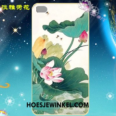 Huawei P8 Hoesje Draak Pas Zwart, Huawei P8 Hoesje Patroon Omlijsting