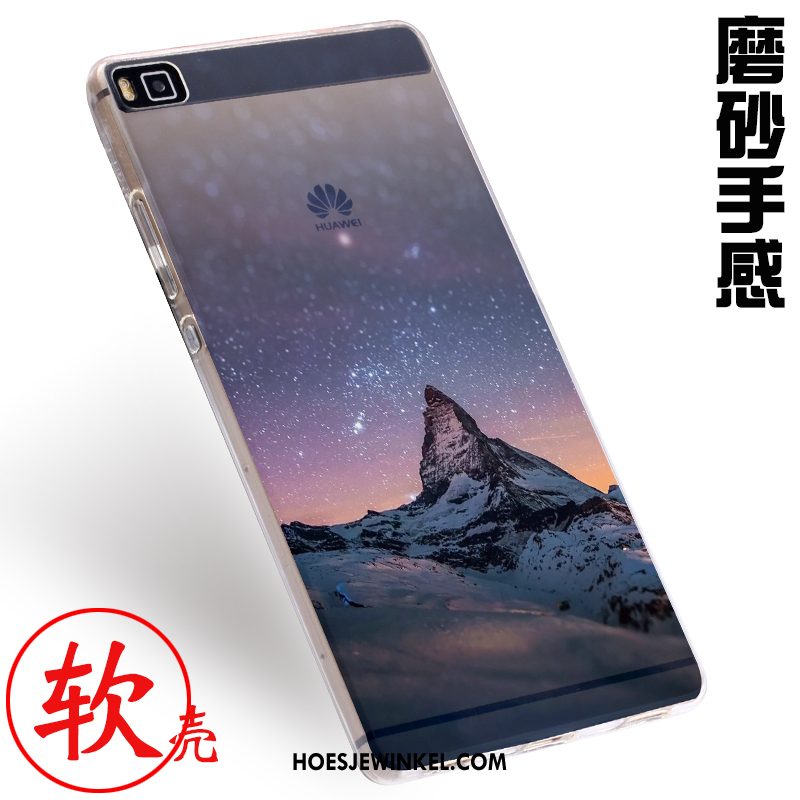 Huawei P8 Hoesje Grijs Mobiele Telefoon Zacht, Huawei P8 Hoesje Bescherming Reliëf