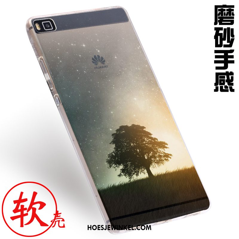 Huawei P8 Hoesje Grijs Mobiele Telefoon Zacht, Huawei P8 Hoesje Bescherming Reliëf