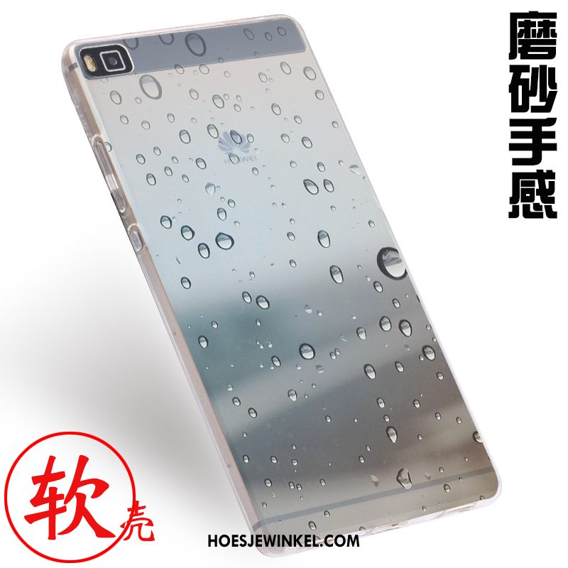 Huawei P8 Hoesje Grijs Mobiele Telefoon Zacht, Huawei P8 Hoesje Bescherming Reliëf