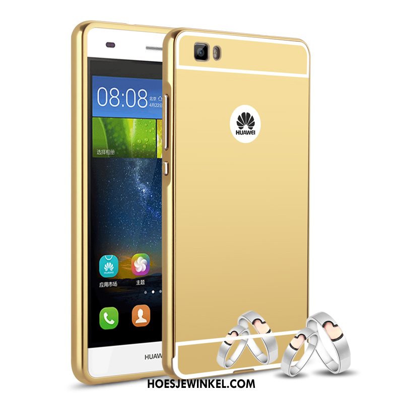 Huawei P8 Hoesje Omlijsting Mobiele Telefoon Tempereren, Huawei P8 Hoesje Plating Skärmskydd