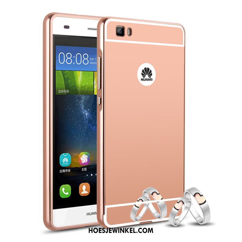 Huawei P8 Hoesje Omlijsting Mobiele Telefoon Tempereren, Huawei P8 Hoesje Plating Skärmskydd