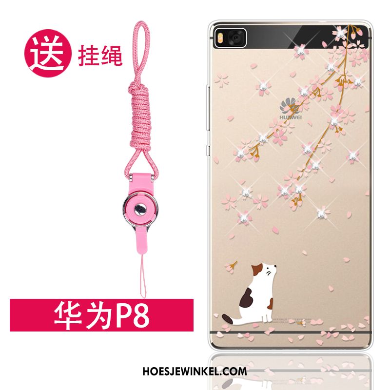 Huawei P8 Hoesje Zacht Anti-fall Doorzichtig, Huawei P8 Hoesje Bescherming Mobiele Telefoon