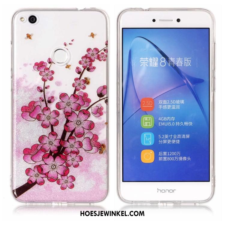 Huawei P8 Lite 2017 Hoesje Zacht Purper Roze, Huawei P8 Lite 2017 Hoesje Hoes Mobiele Telefoon