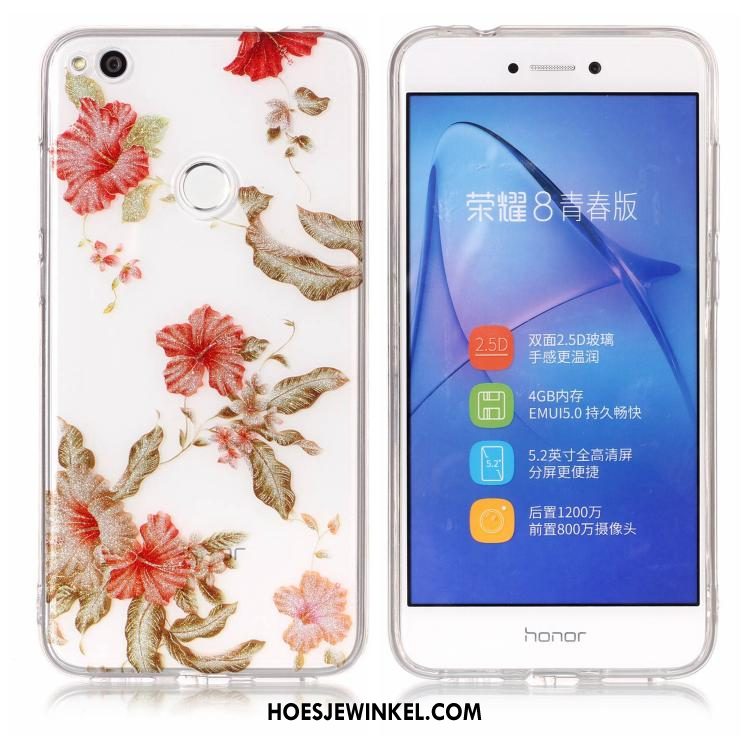 Huawei P8 Lite 2017 Hoesje Zacht Purper Roze, Huawei P8 Lite 2017 Hoesje Hoes Mobiele Telefoon