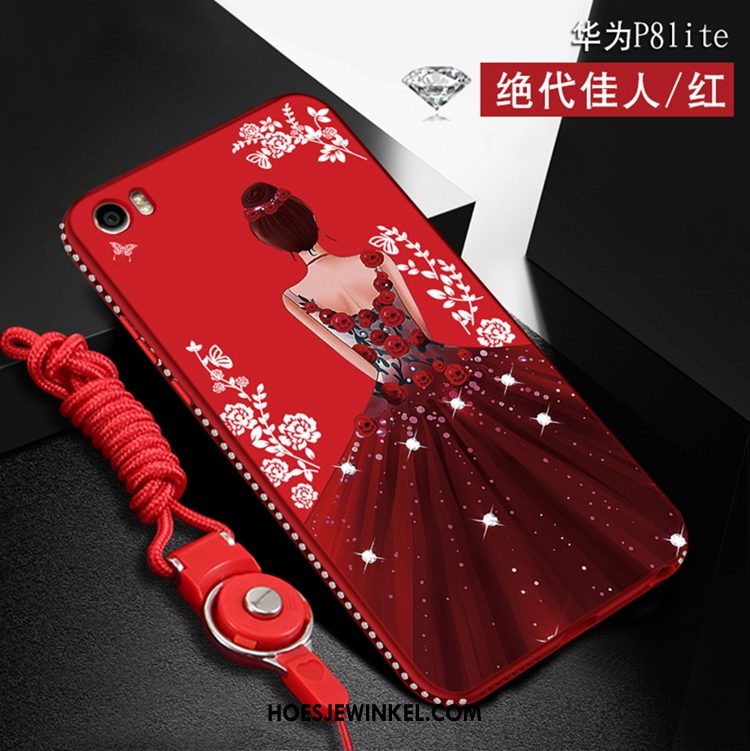 Huawei P8 Lite Hoesje Anti-fall Zacht Mobiele Telefoon, Huawei P8 Lite Hoesje Hanger Strass