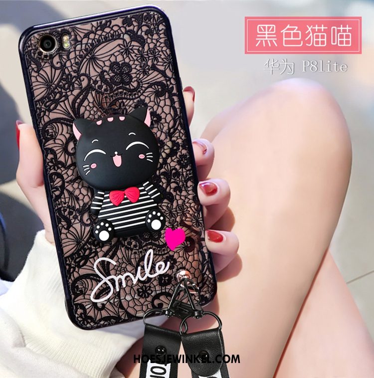 Huawei P8 Lite Hoesje Jeugd Spotprent Mobiele Telefoon, Huawei P8 Lite Hoesje Hoes Rood