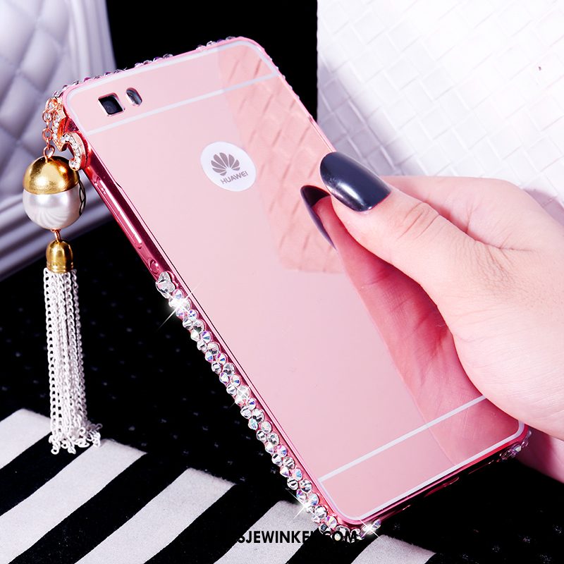 Huawei P8 Lite Hoesje Trend Metaal Ring, Huawei P8 Lite Hoesje Mobiele Telefoon Hoes Champagner Farbe