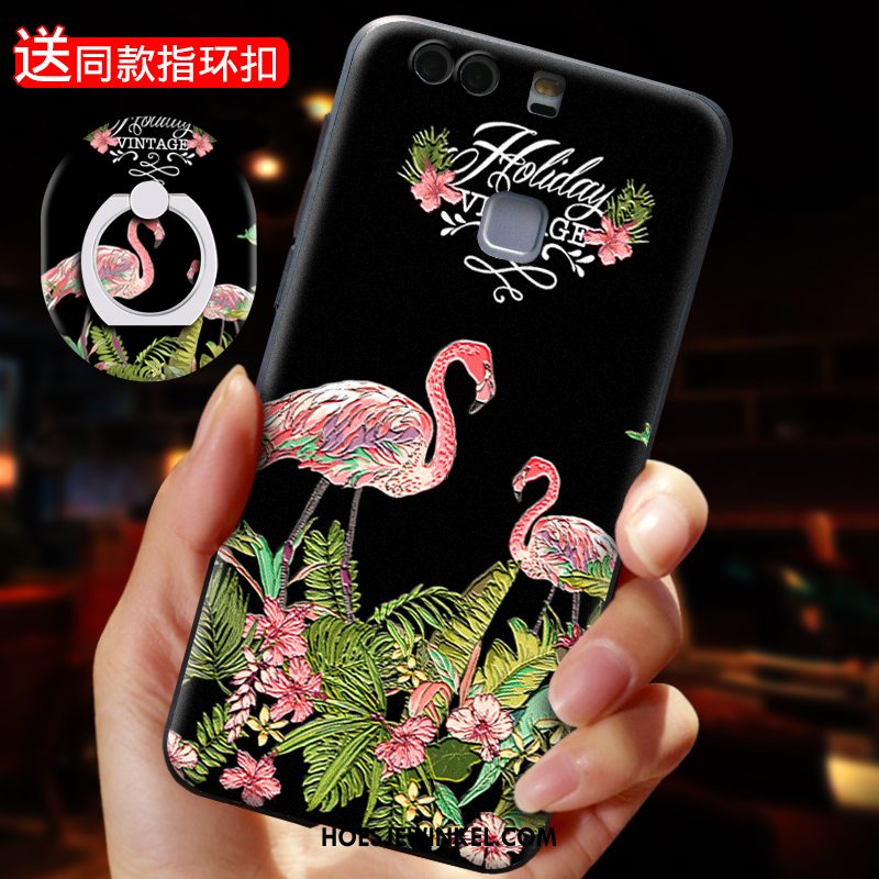 Huawei P9 Hoesje Anti-fall Mobiele Telefoon Zacht, Huawei P9 Hoesje Roze Reliëf