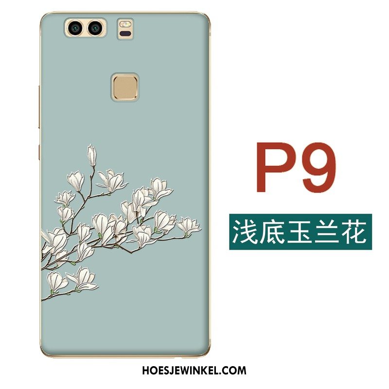 Huawei P9 Hoesje Blauw Reliëf Mini, Huawei P9 Hoesje Mobiele Telefoon Hoes