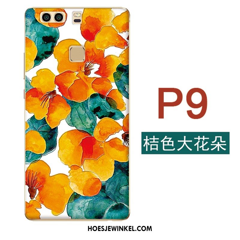 Huawei P9 Hoesje Blauw Reliëf Mini, Huawei P9 Hoesje Mobiele Telefoon Hoes