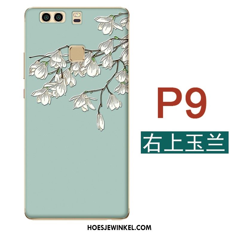 Huawei P9 Hoesje Blauw Reliëf Mini, Huawei P9 Hoesje Mobiele Telefoon Hoes