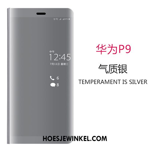 Huawei P9 Hoesje Folio Scheppend Blauw, Huawei P9 Hoesje Hoes Trend