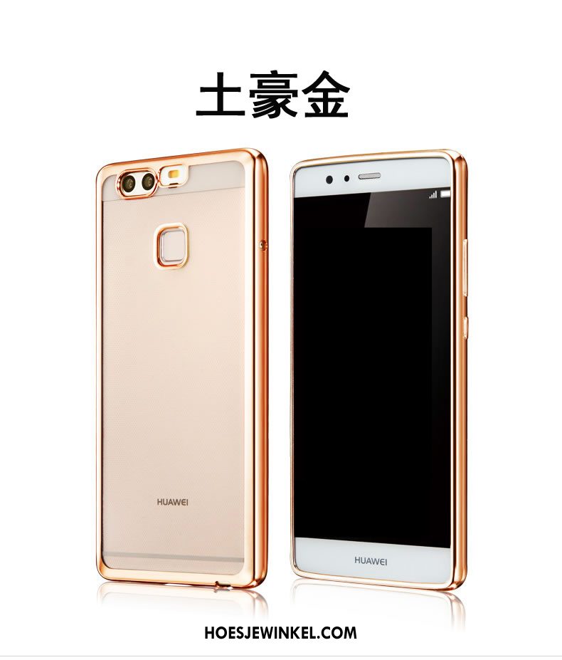 Huawei P9 Hoesje Goud Hoes Mobiele Telefoon, Huawei P9 Hoesje Bescherming Siliconen