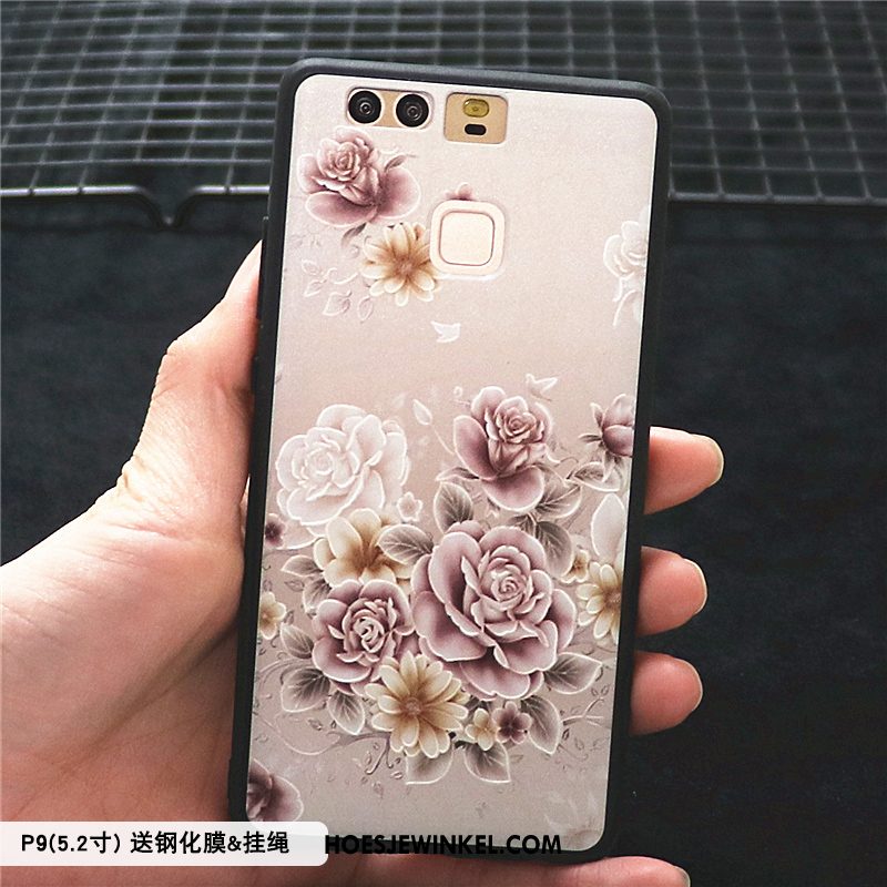 Huawei P9 Hoesje Persoonlijk Chinese Stijl Anti-fall, Huawei P9 Hoesje Schrobben Hoes Beige Farbe