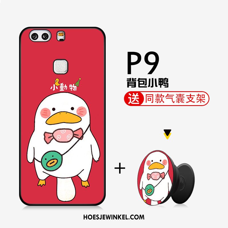 Huawei P9 Hoesje Rood Anti-fall Net Red, Huawei P9 Hoesje Gasbag Mobiele Telefoon