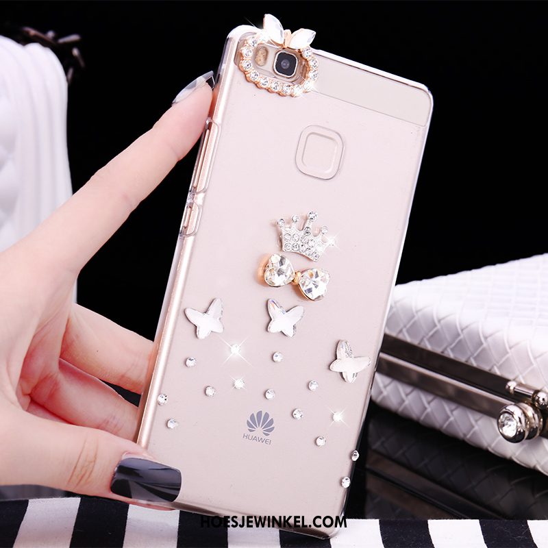 Huawei P9 Lite Hoesje Jeugd Met Strass Roze, Huawei P9 Lite Hoesje Hard Mini