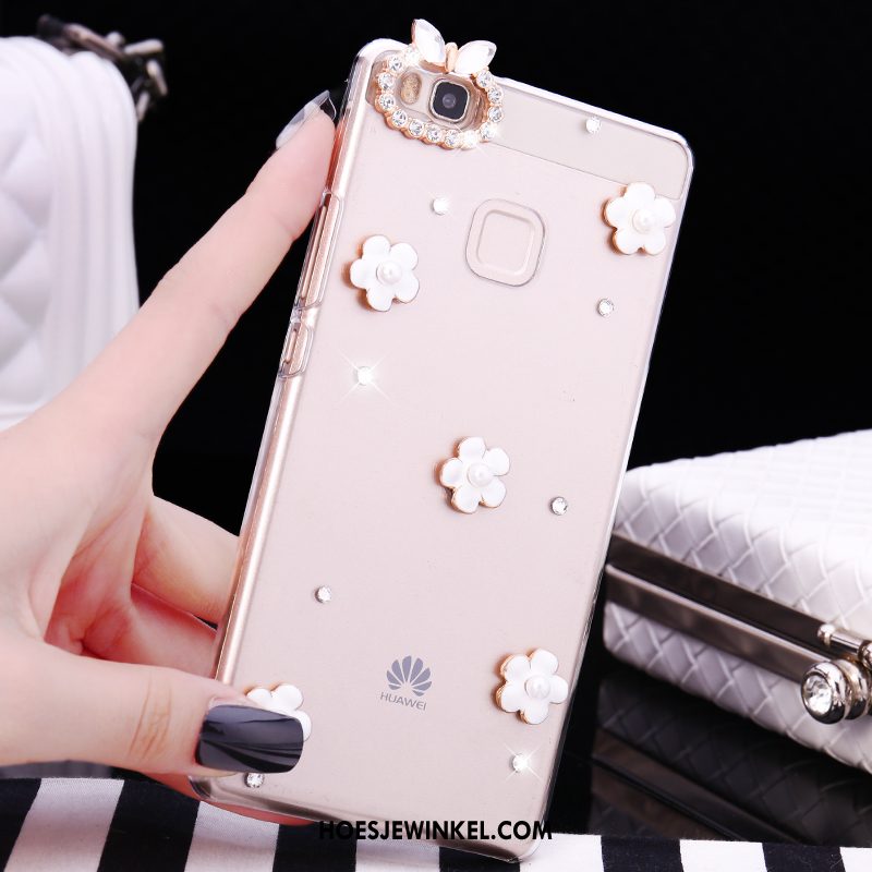 Huawei P9 Lite Hoesje Jeugd Met Strass Roze, Huawei P9 Lite Hoesje Hard Mini