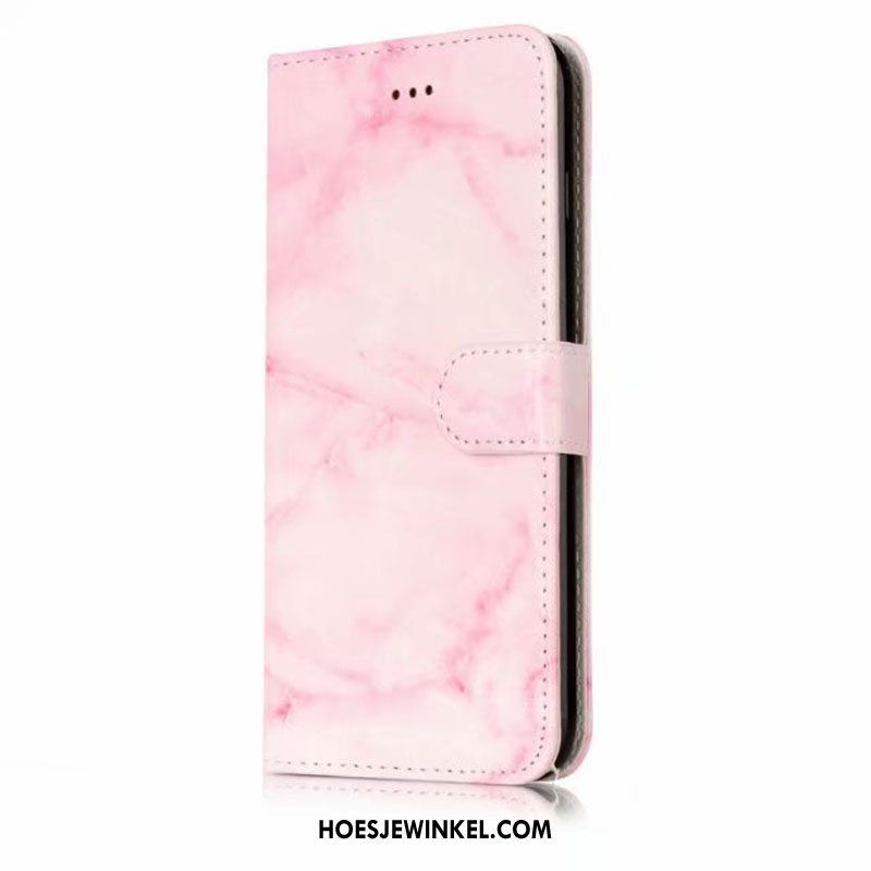 Huawei P9 Lite Hoesje Siliconen Patroon Bescherming, Huawei P9 Lite Hoesje Leren Etui Roze