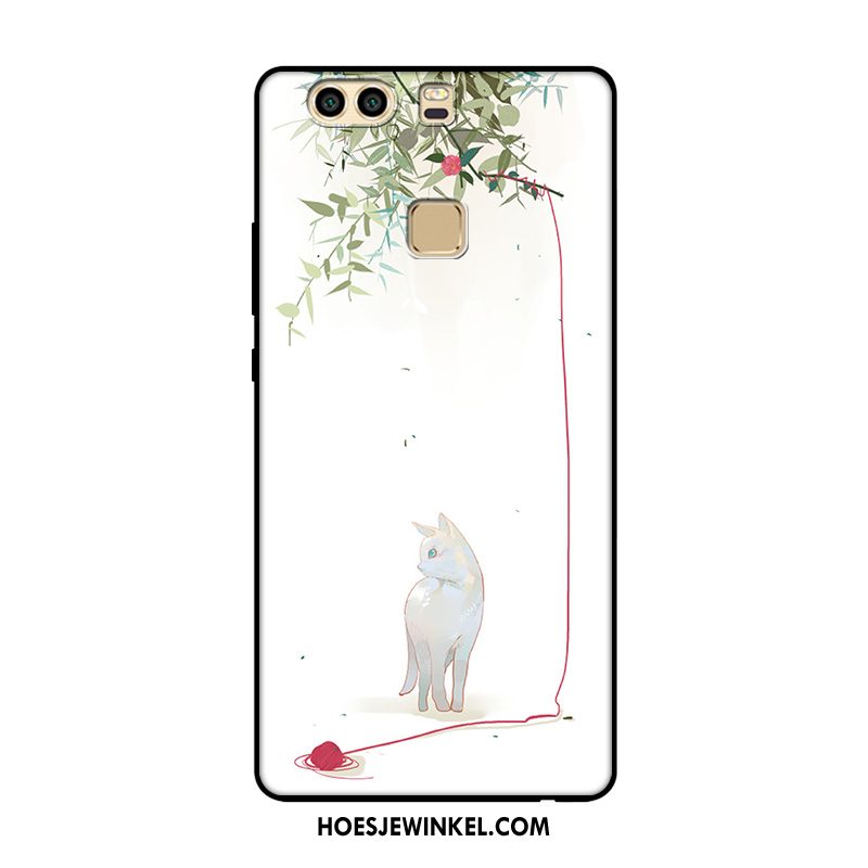 Huawei P9 Plus Hoesje Bescherming Mobiele Telefoon Anti-fall, Huawei P9 Plus Hoesje Kat Groen