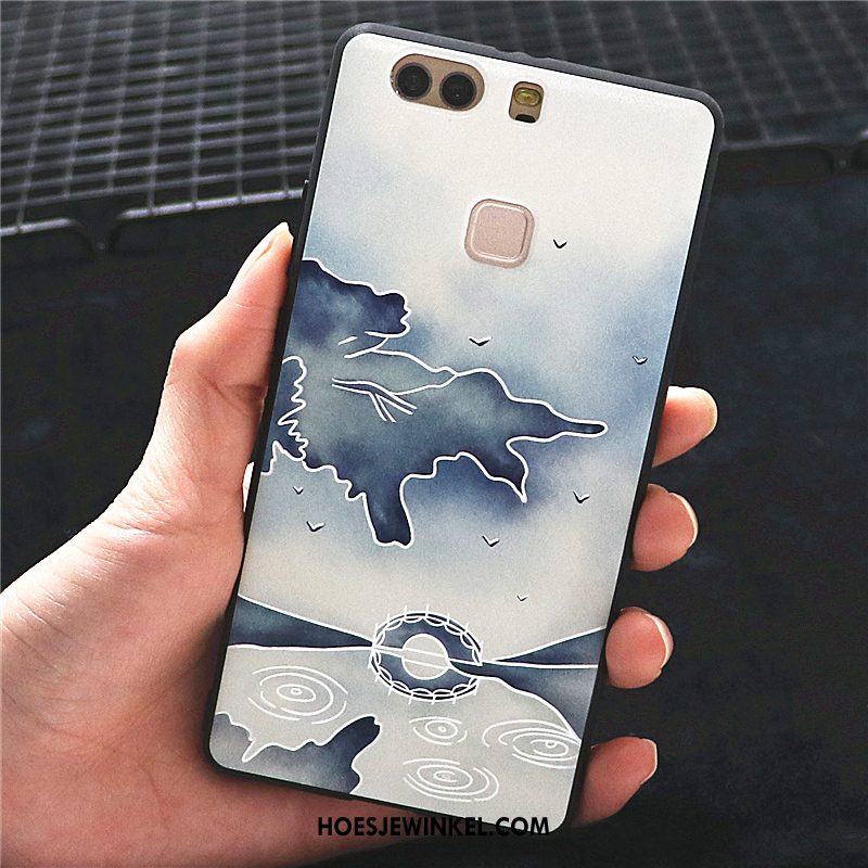 Huawei P9 Plus Hoesje Blauw Mobiele Telefoon Siliconen, Huawei P9 Plus Hoesje Scheppend Wind