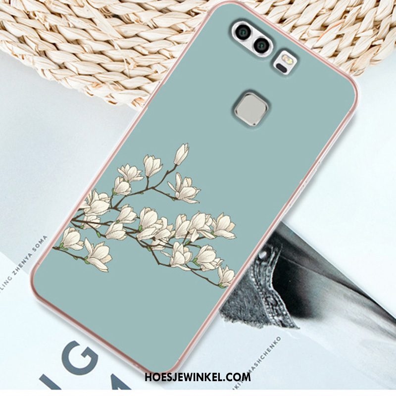 Huawei P9 Plus Hoesje Bloemen Pu Hoes, Huawei P9 Plus Hoesje Ondersteuning Mobiele Telefoon