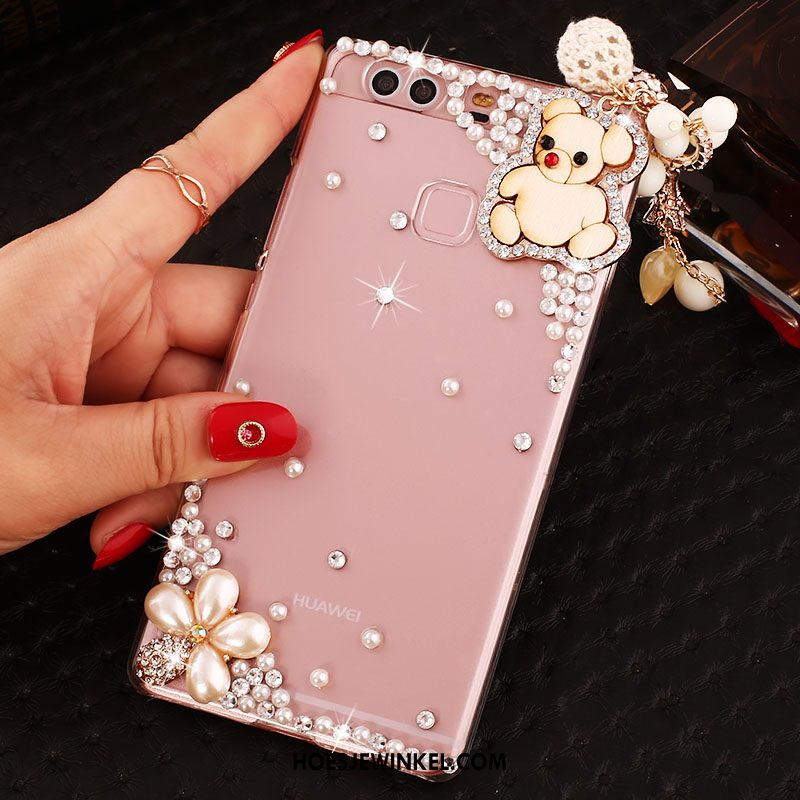 Huawei P9 Plus Hoesje Hoes Met Strass Blauw, Huawei P9 Plus Hoesje Mobiele Telefoon Dun