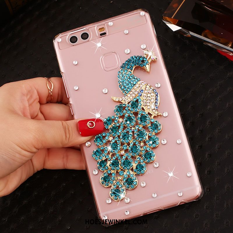 Huawei P9 Plus Hoesje Hoes Met Strass Blauw, Huawei P9 Plus Hoesje Mobiele Telefoon Dun