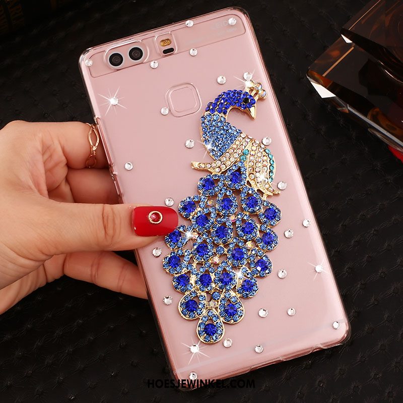 Huawei P9 Plus Hoesje Hoes Met Strass Blauw, Huawei P9 Plus Hoesje Mobiele Telefoon Dun