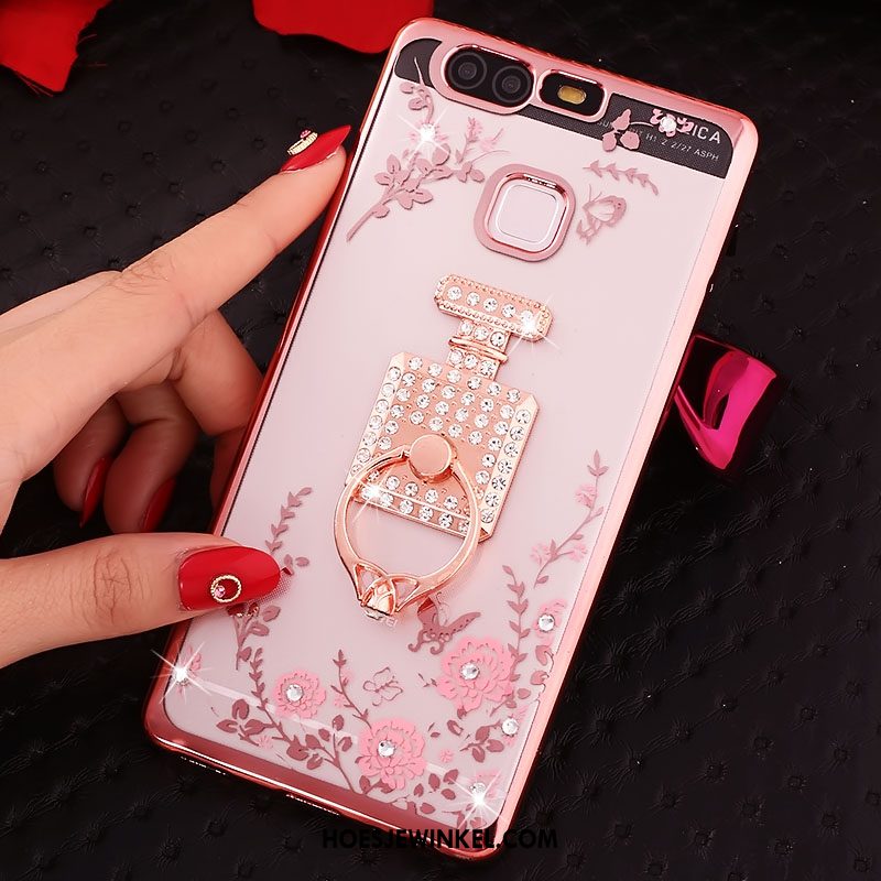 Huawei P9 Plus Hoesje Met Strass Hoes Bescherming, Huawei P9 Plus Hoesje Bloemen Mobiele Telefoon