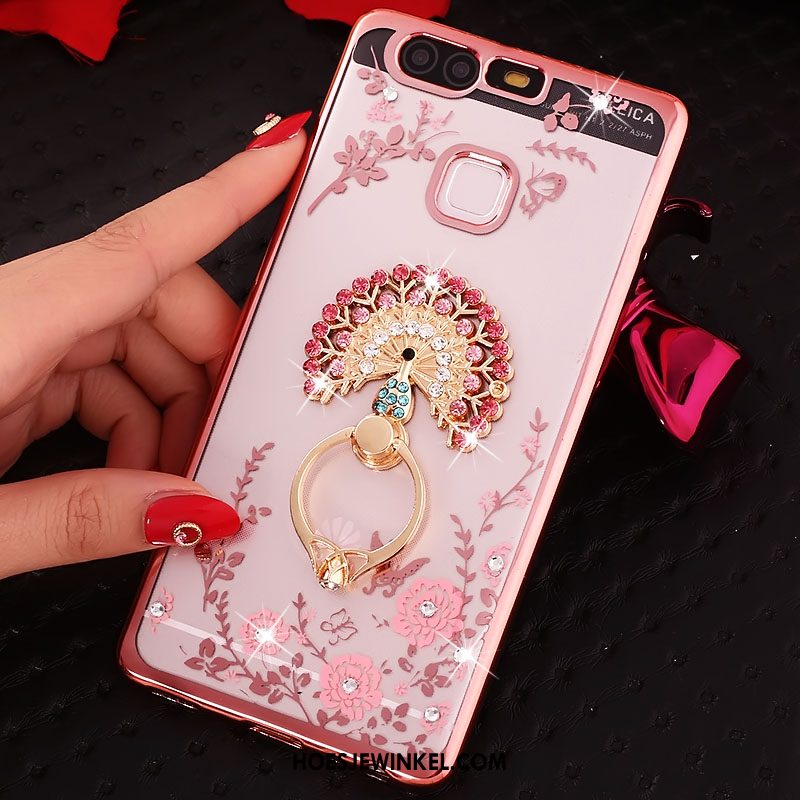 Huawei P9 Plus Hoesje Met Strass Hoes Bescherming, Huawei P9 Plus Hoesje Bloemen Mobiele Telefoon