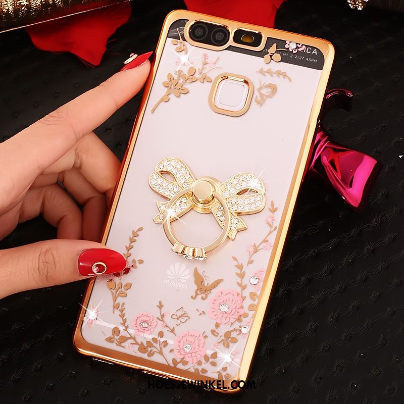 Huawei P9 Plus Hoesje Met Strass Hoes Bescherming, Huawei P9 Plus Hoesje Bloemen Mobiele Telefoon