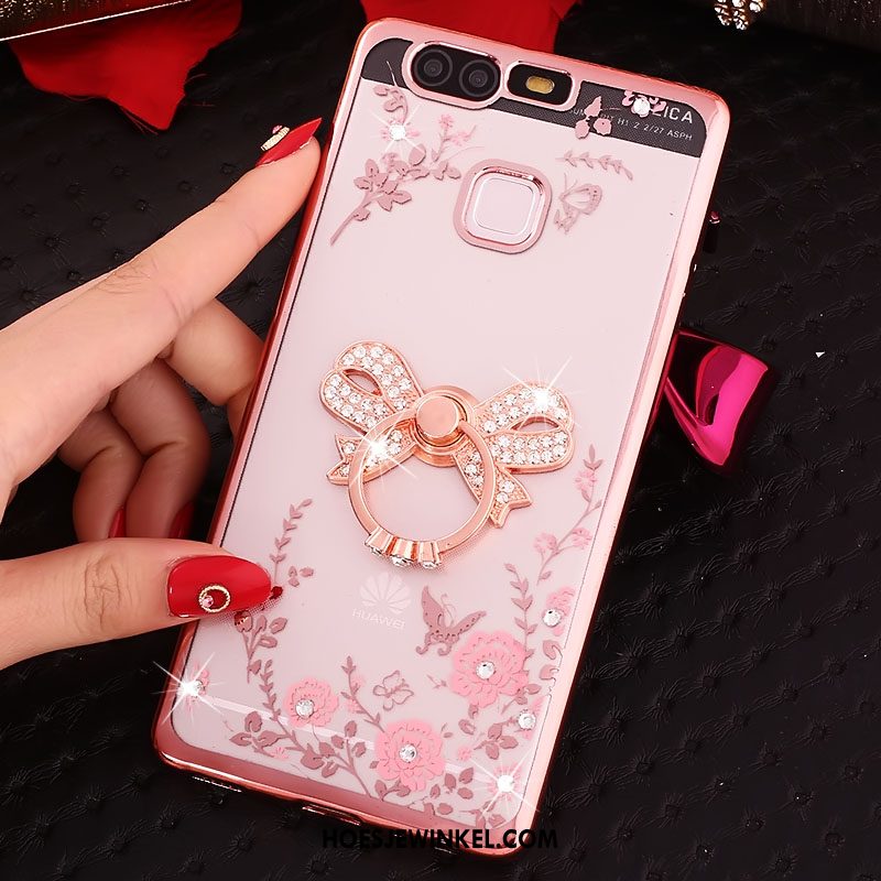 Huawei P9 Plus Hoesje Met Strass Hoes Bescherming, Huawei P9 Plus Hoesje Bloemen Mobiele Telefoon