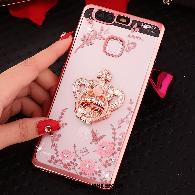 Huawei P9 Plus Hoesje Met Strass Hoes Bescherming, Huawei P9 Plus Hoesje Bloemen Mobiele Telefoon