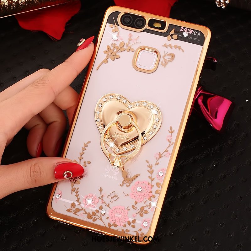 Huawei P9 Plus Hoesje Met Strass Hoes Bescherming, Huawei P9 Plus Hoesje Bloemen Mobiele Telefoon