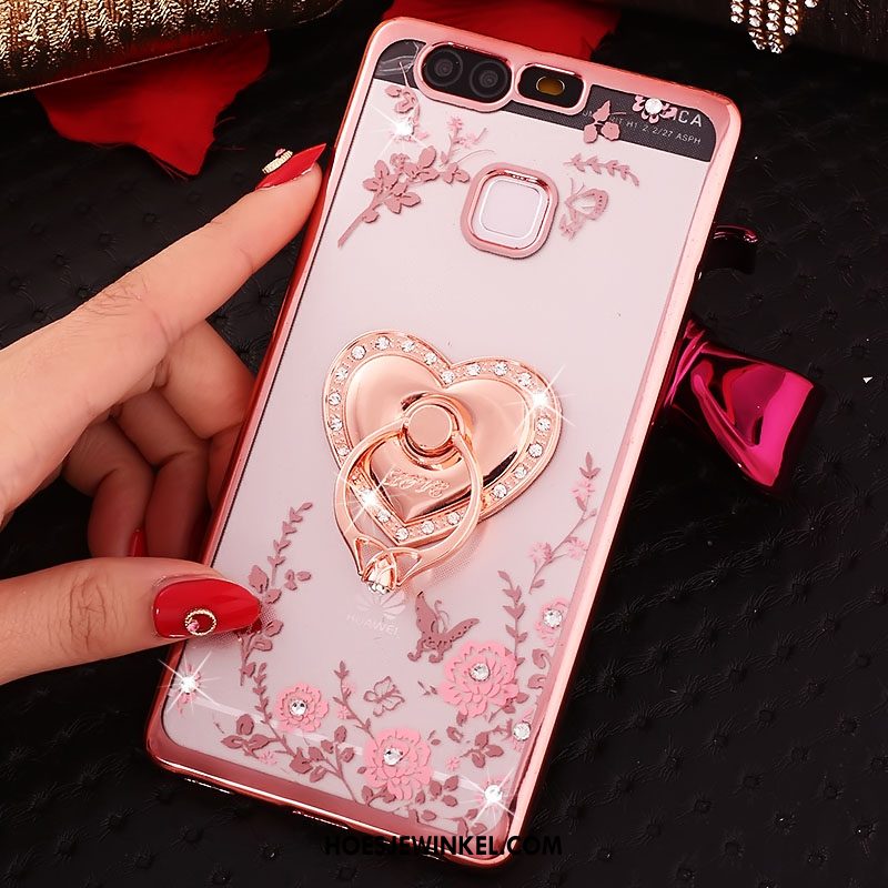 Huawei P9 Plus Hoesje Met Strass Hoes Bescherming, Huawei P9 Plus Hoesje Bloemen Mobiele Telefoon