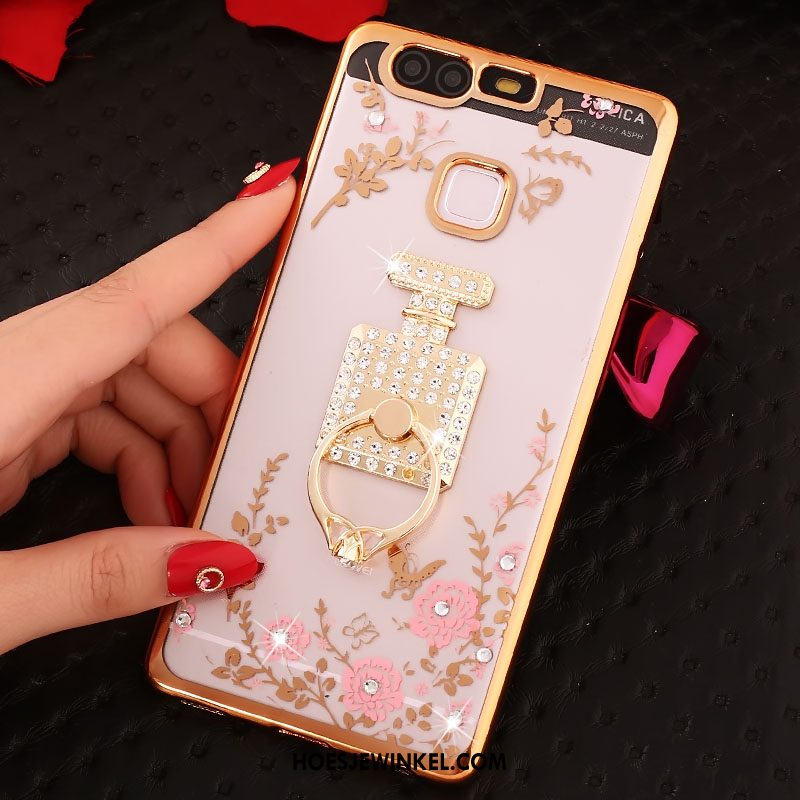 Huawei P9 Plus Hoesje Met Strass Hoes Bescherming, Huawei P9 Plus Hoesje Bloemen Mobiele Telefoon