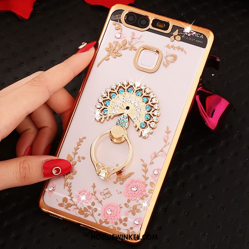 Huawei P9 Plus Hoesje Met Strass Hoes Bescherming, Huawei P9 Plus Hoesje Bloemen Mobiele Telefoon