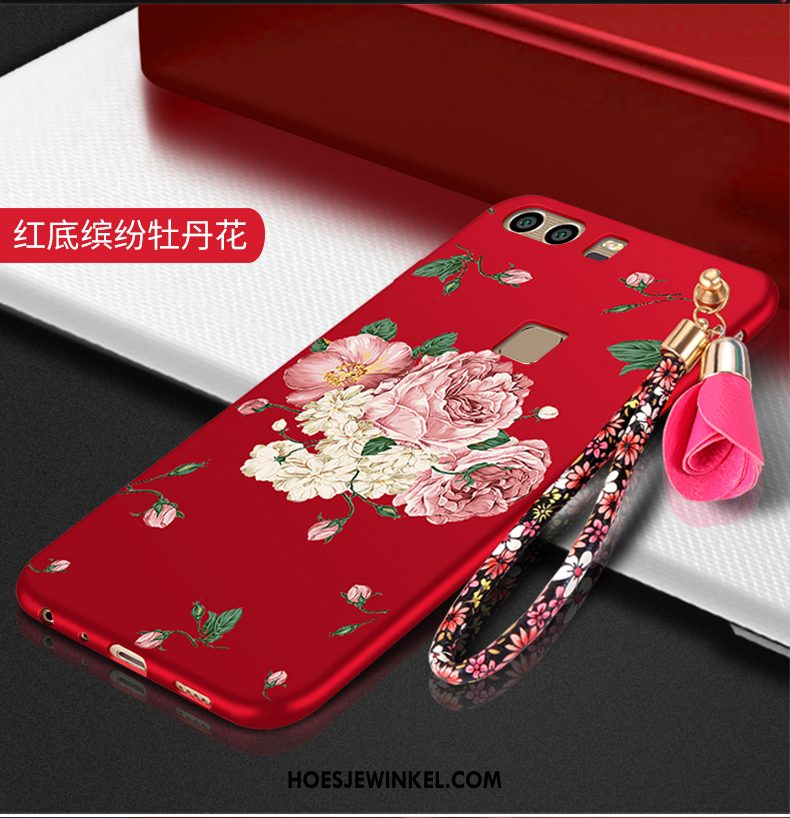 Huawei P9 Plus Hoesje Mobiele Telefoon Pu Rood, Huawei P9 Plus Hoesje Hoes Skärmskydd