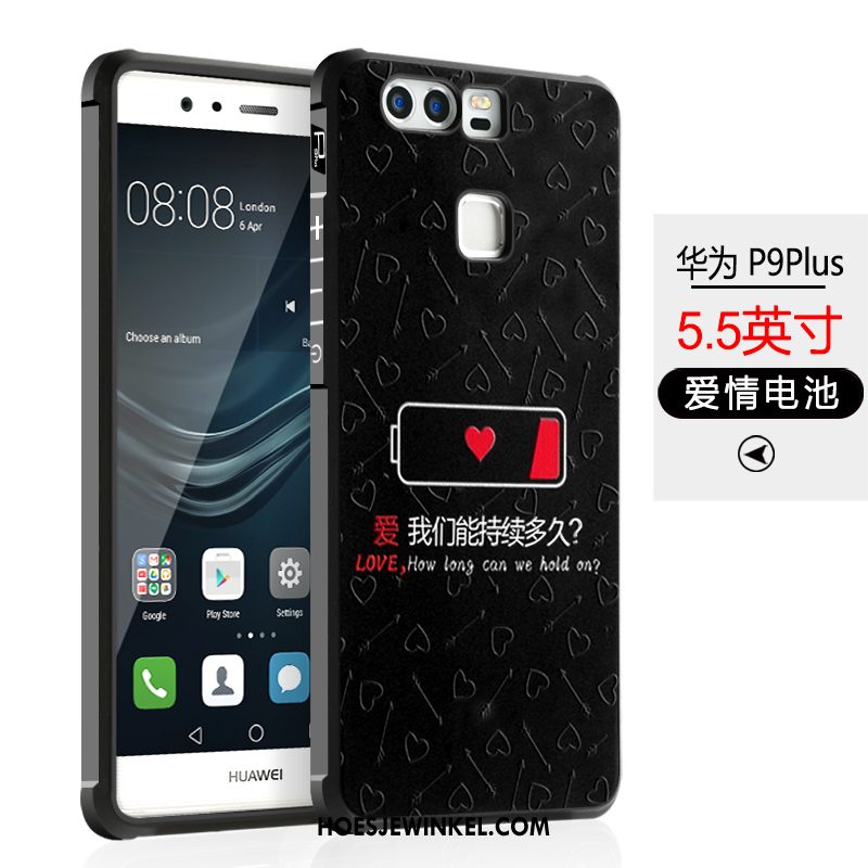 Huawei P9 Plus Hoesje Persoonlijk Mobiele Telefoon Spotprent, Huawei P9 Plus Hoesje Pu Zwart
