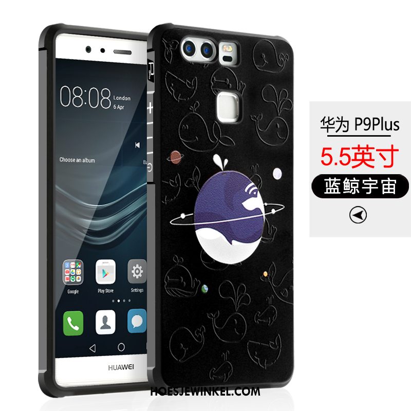 Huawei P9 Plus Hoesje Persoonlijk Mobiele Telefoon Spotprent, Huawei P9 Plus Hoesje Pu Zwart