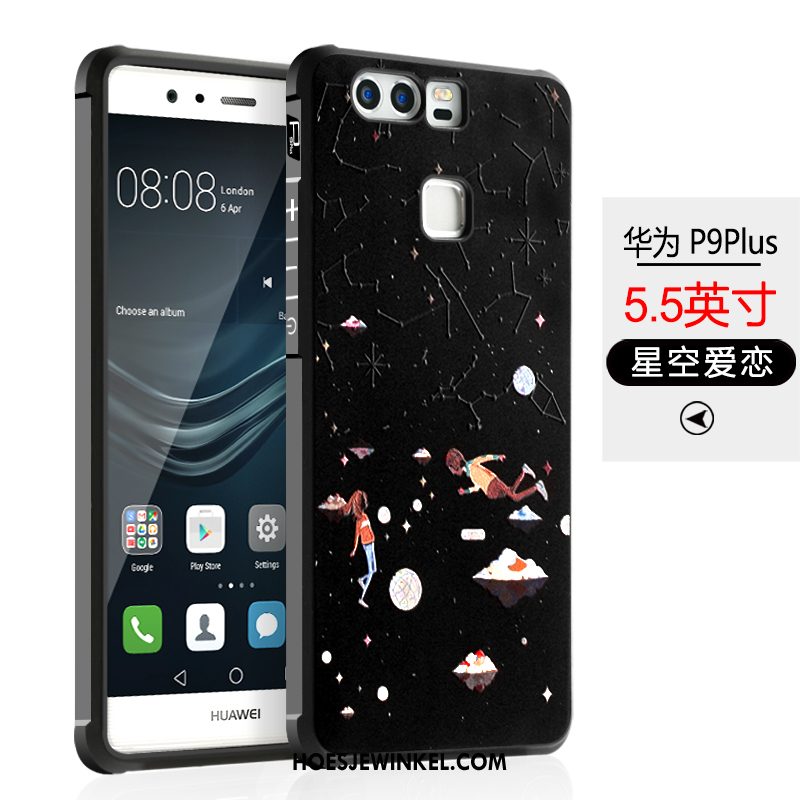 Huawei P9 Plus Hoesje Persoonlijk Mobiele Telefoon Spotprent, Huawei P9 Plus Hoesje Pu Zwart