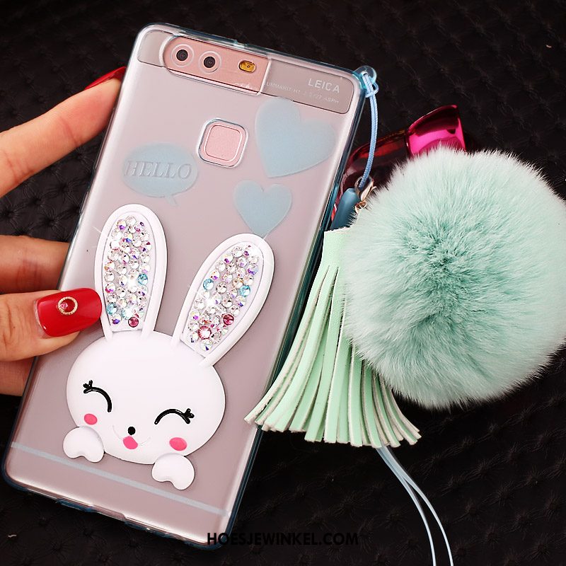 Huawei P9 Plus Hoesje Pompom Anti-fall Pu, Huawei P9 Plus Hoesje Purper Bescherming