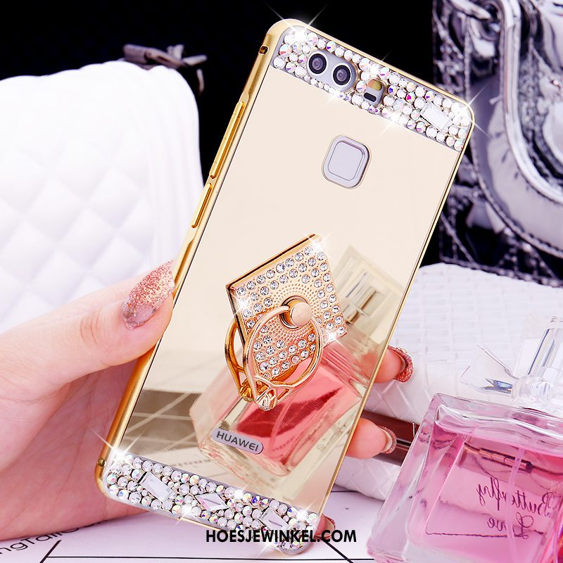 Huawei P9 Plus Hoesje Rose Goud Anti-fall Mobiele Telefoon, Huawei P9 Plus Hoesje Met Strass Mesh